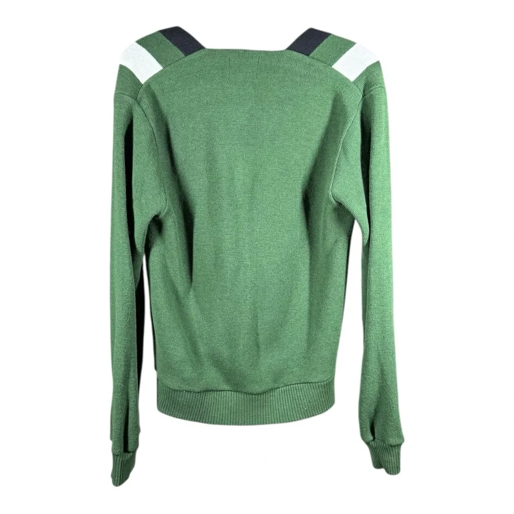 Vintage 1970’s Sears Sportswear V-Neck Geometric Varsity Academia Sweater